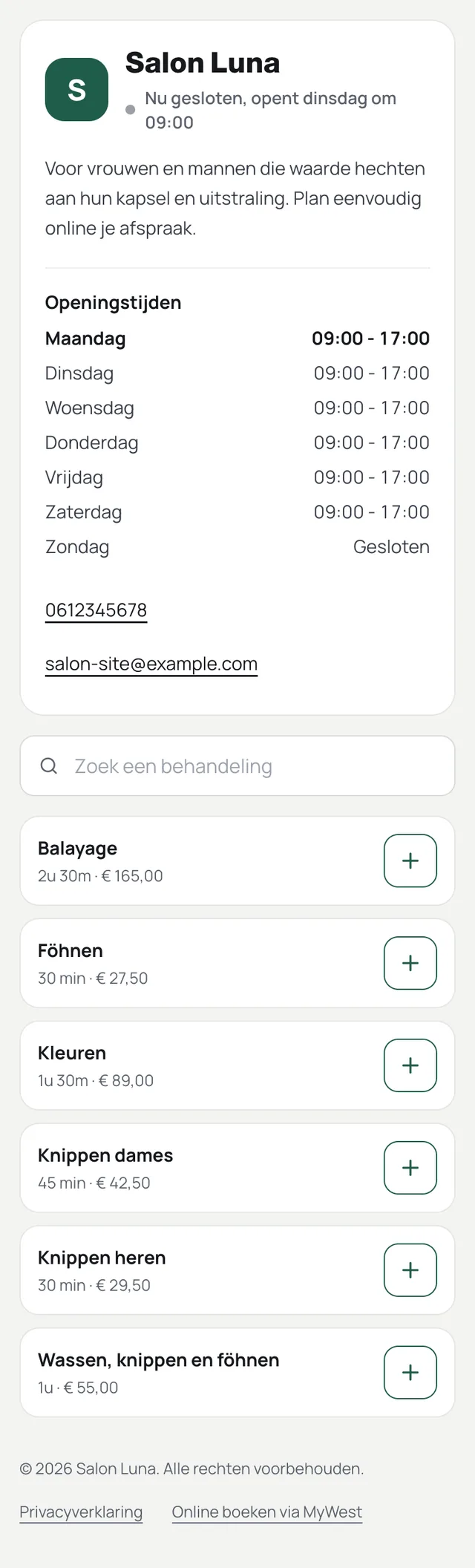 Een eigen boekingspagina, zonder website: Boek-eerst